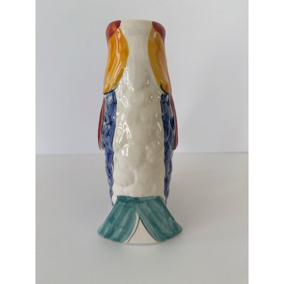 Vintage Italian MCM Pottery Ceramic Fish Candleholder Decor - Picture 5 of 6